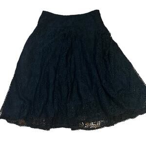 Lapis Black Lace Skirt